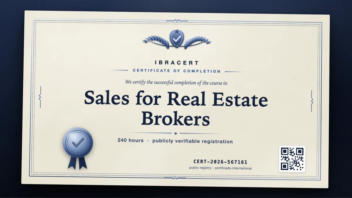 Cover of the Sales for Real Estate Brokers course