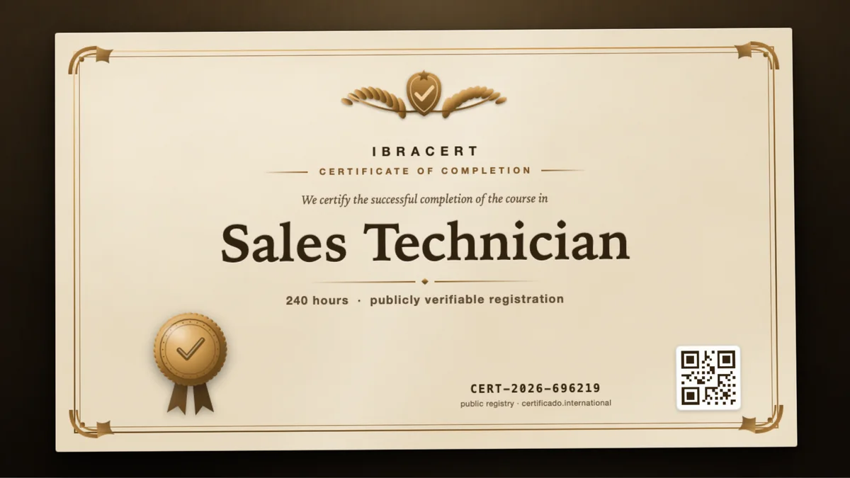Cover of the Sales Technician course