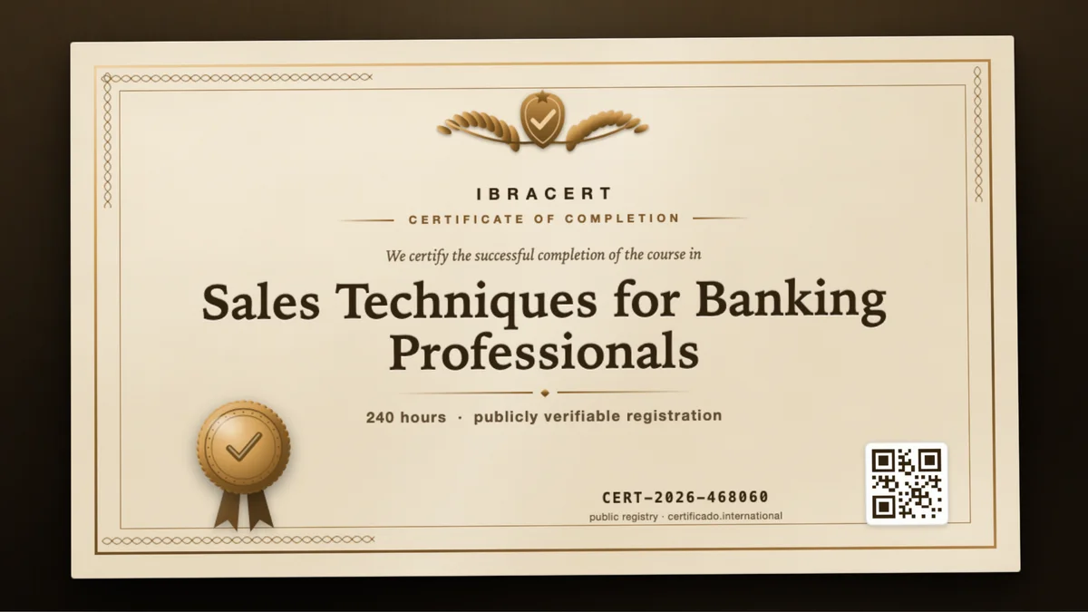 Cover of the Sales Techniques for Banking Professionals course