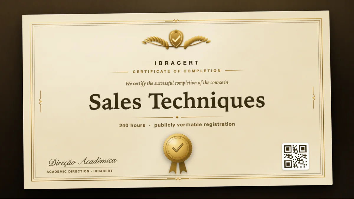 Cover of the Sales Techniques course
