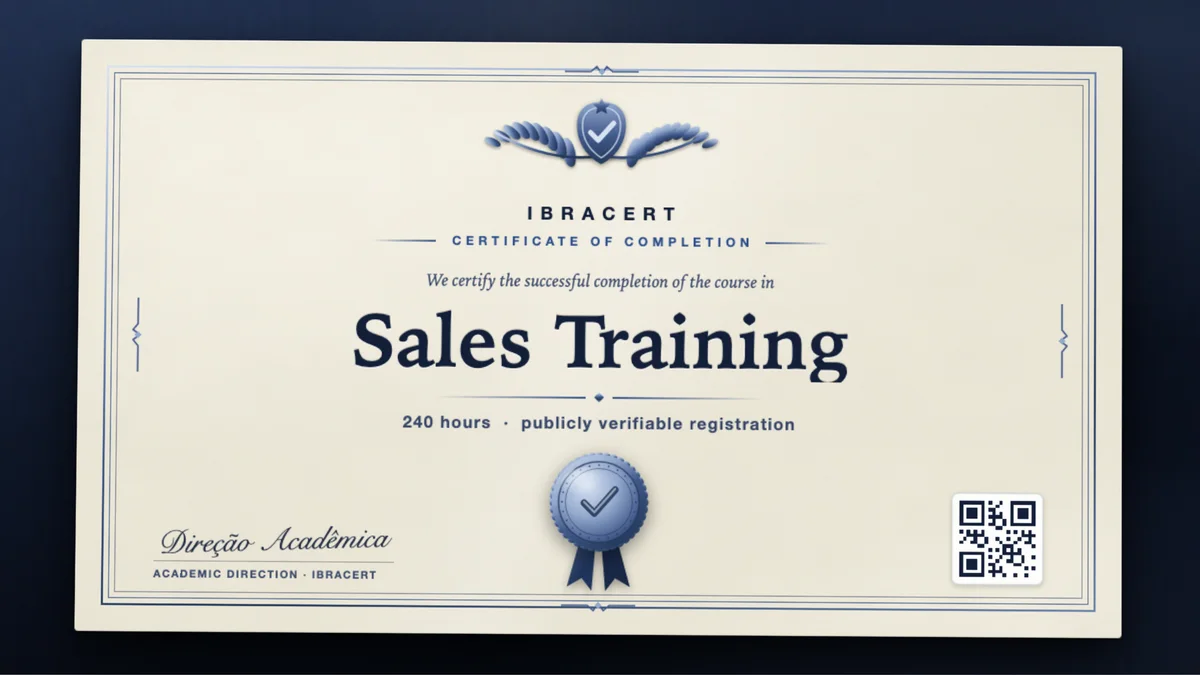 Cover of the Sales Training course