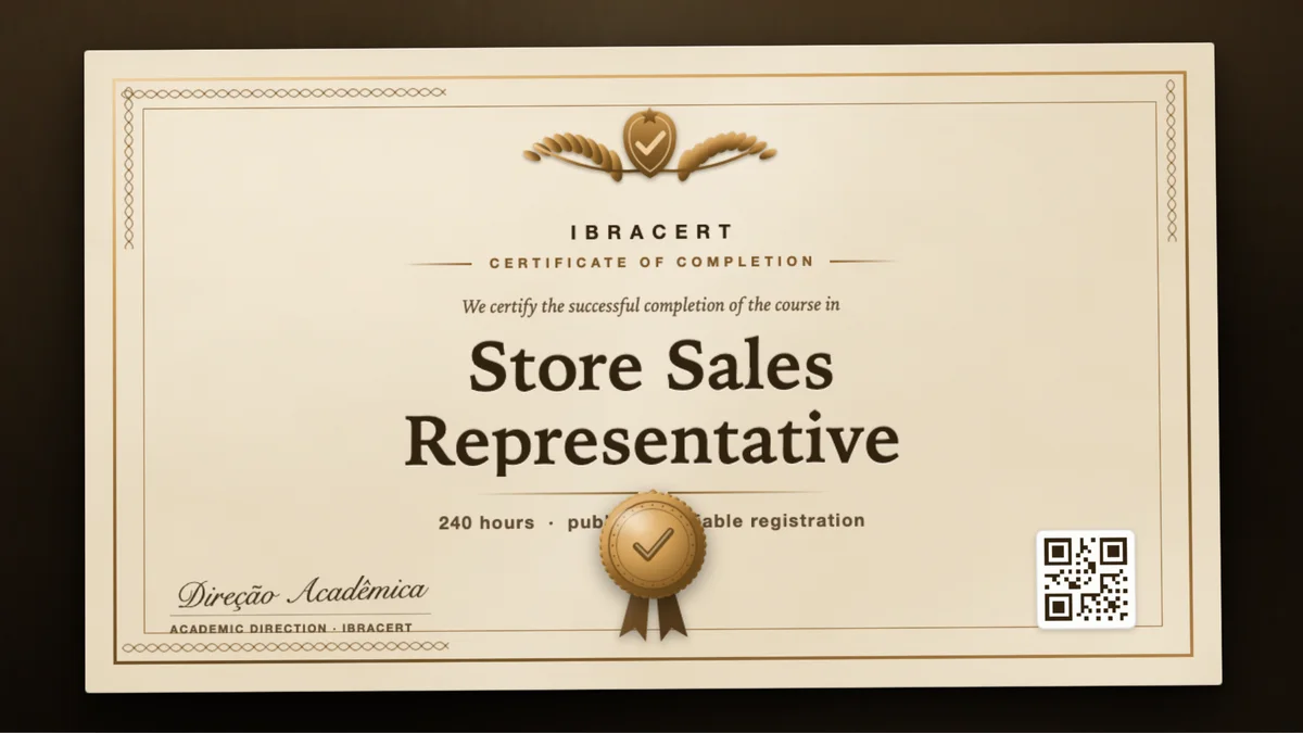 Cover of the Store Sales Representative course