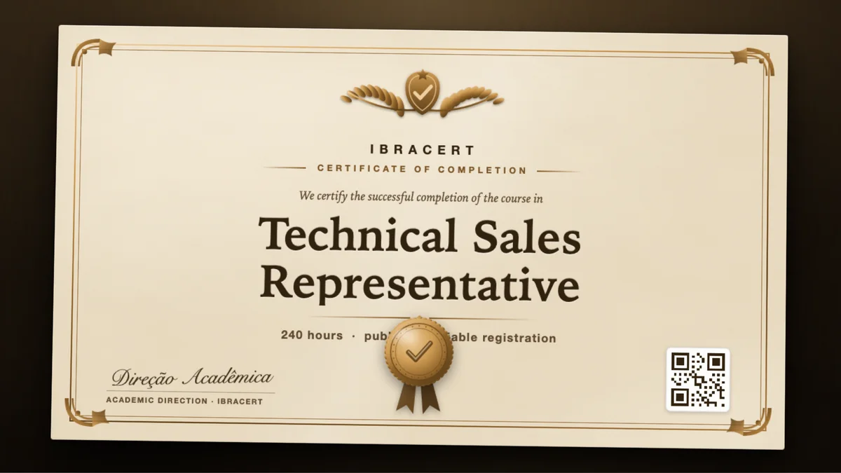 Cover of the Technical Sales Representative course