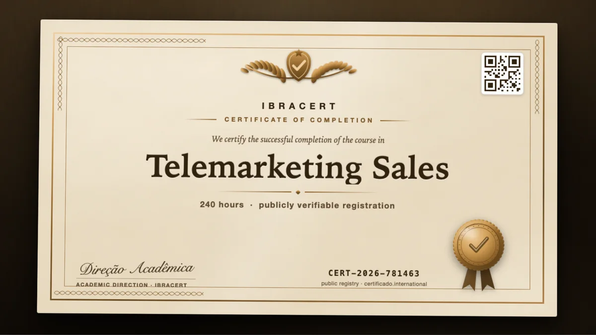Cover of the Telemarketing Sales course