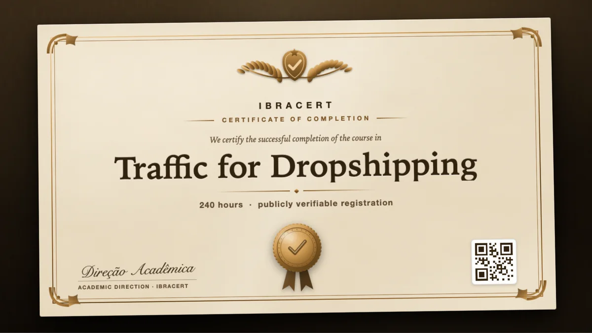 Cover of the Traffic for Dropshipping course