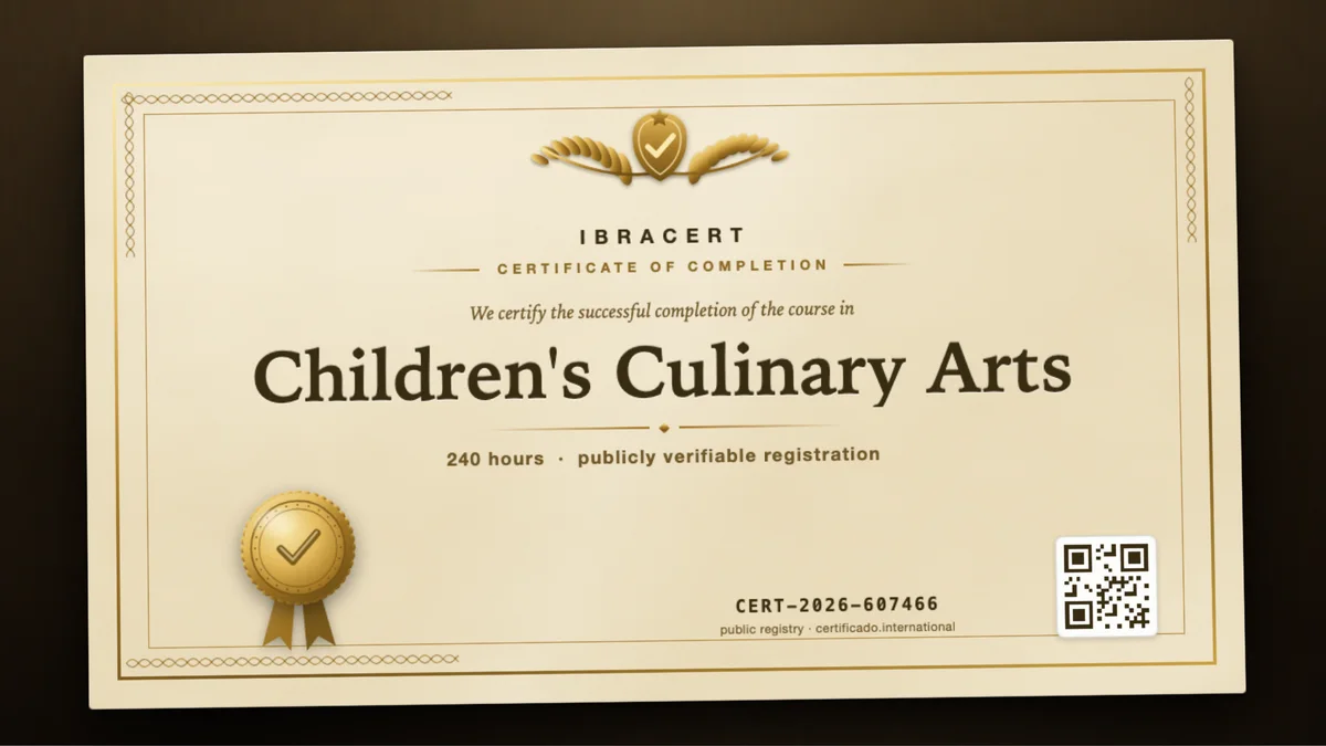 Cover of the Children's Culinary Arts course