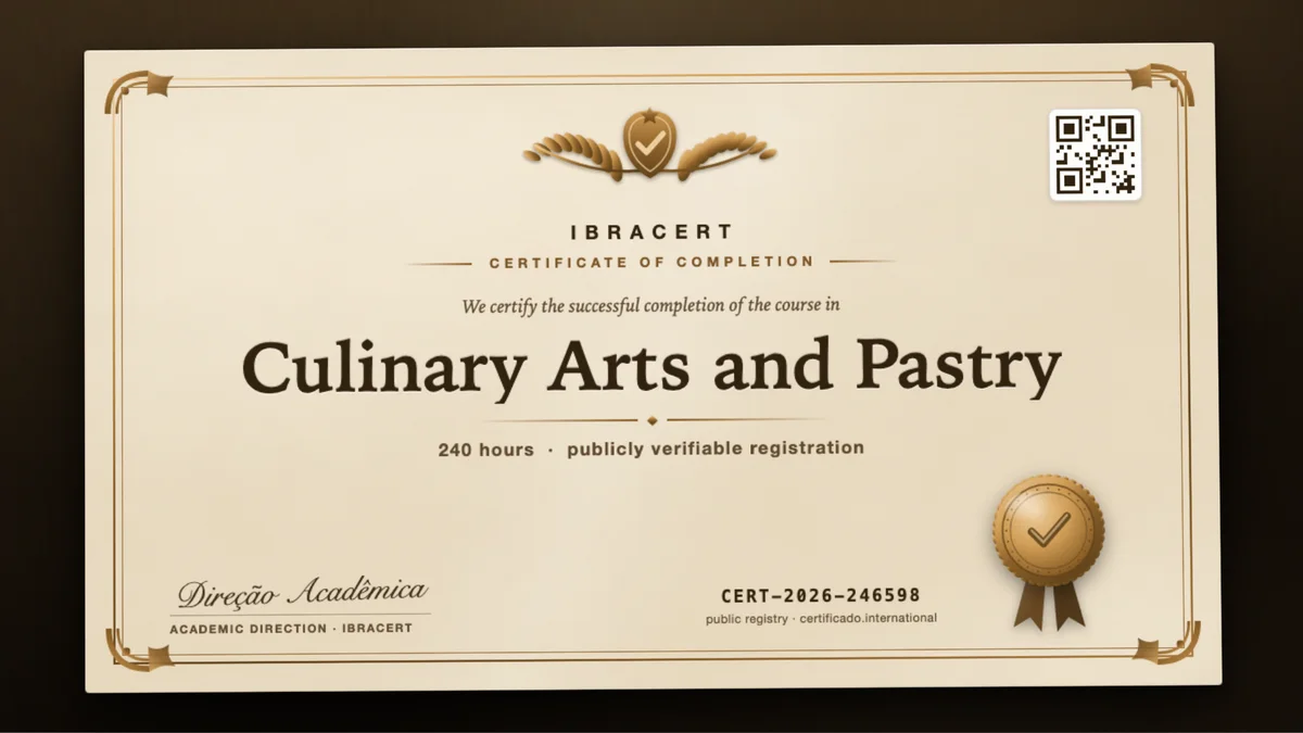 Cover of the Culinary Arts and Pastry course