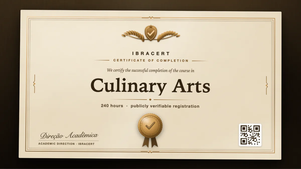 Cover of the Culinary Arts course