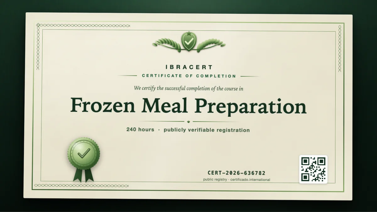 Cover of the Frozen Meal Preparation course