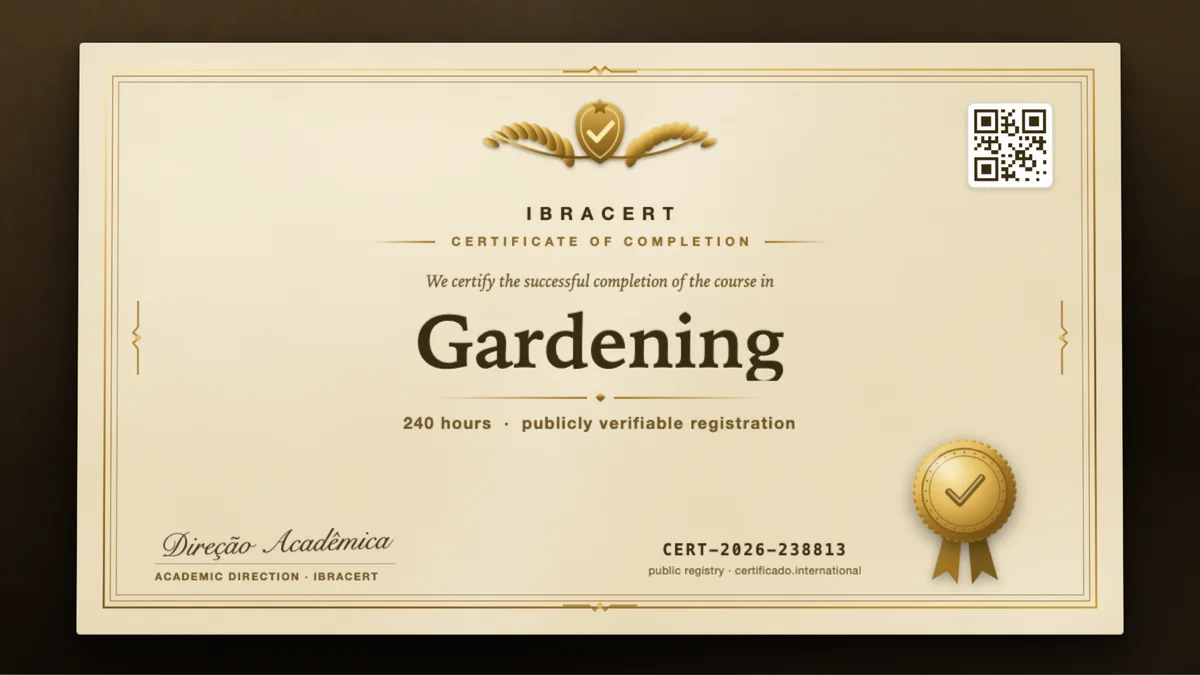 Cover of the Gardening course