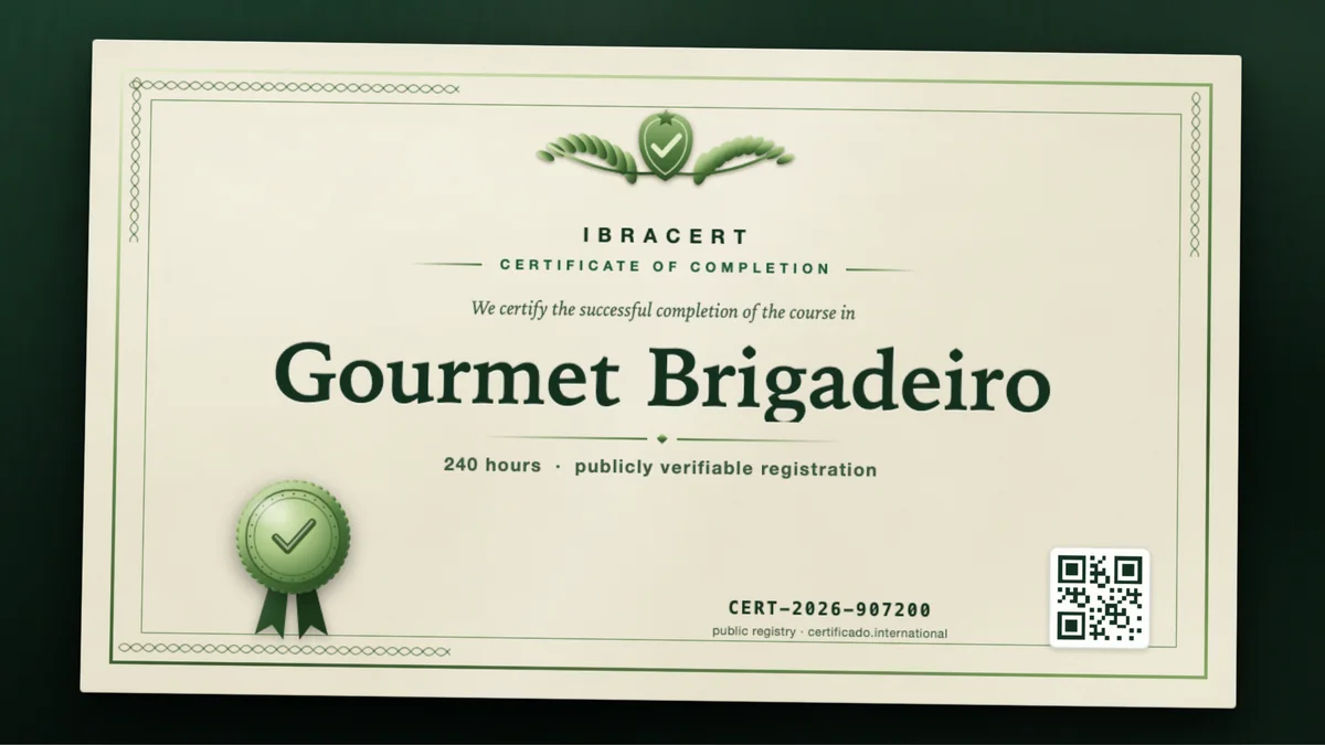 Cover of the Gourmet Brigadeiro course