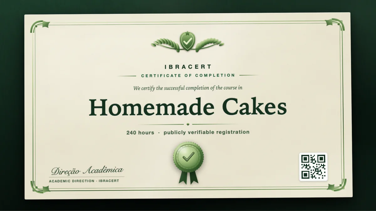 Cover of the Homemade Cakes course