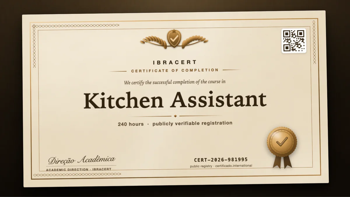 Cover of the Kitchen Assistant course