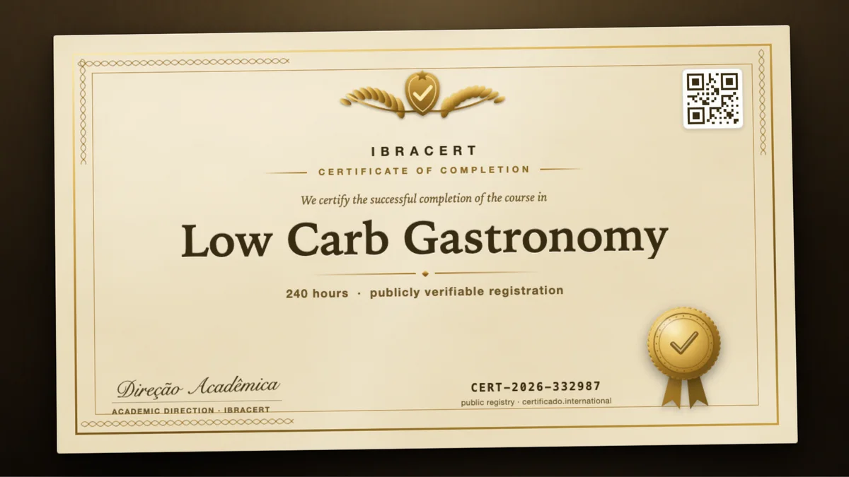 Cover of the Low Carb Gastronomy course