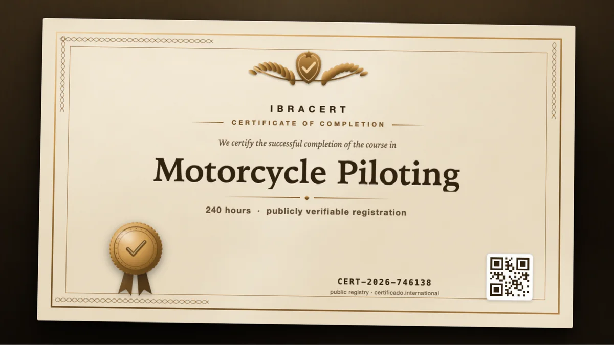 Cover of the Motorcycle Piloting course