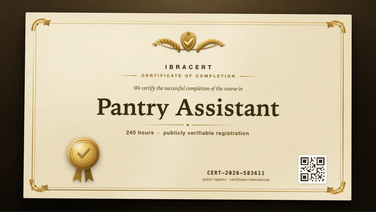 Cover of the Pantry Assistant course