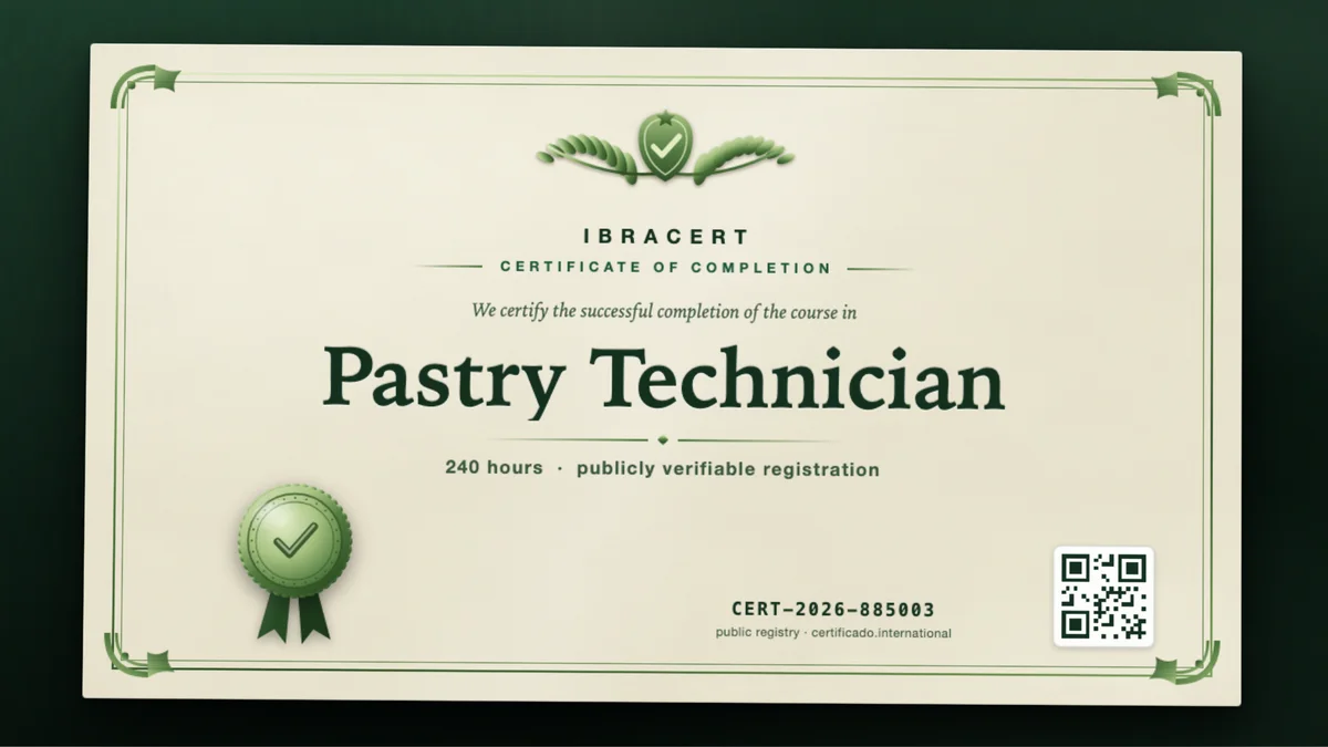 Cover of the Pastry Technician course