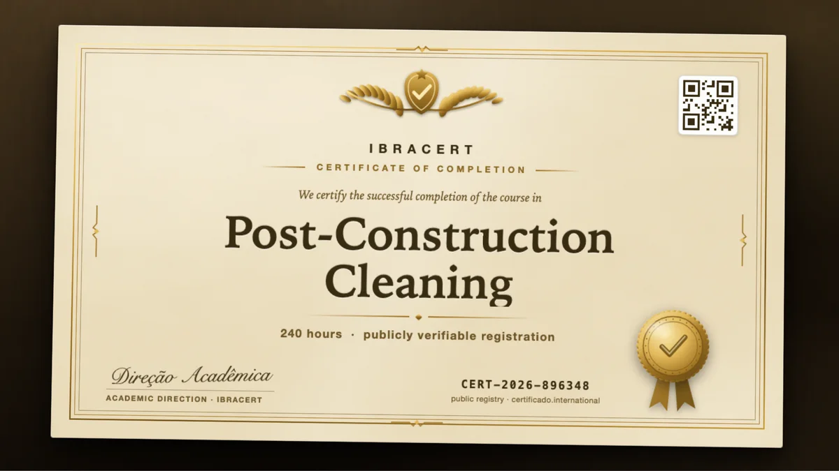 Cover of the Post-Construction Cleaning course