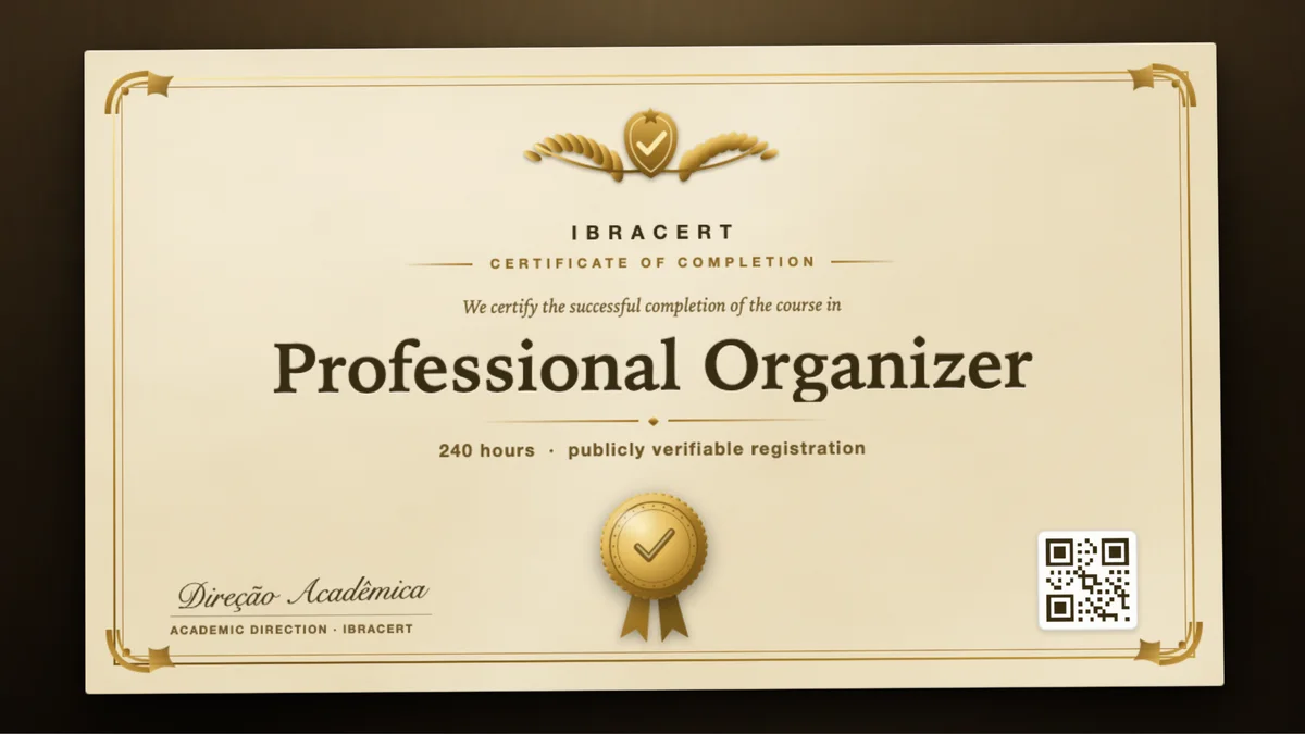 Cover of the Professional Organizer course