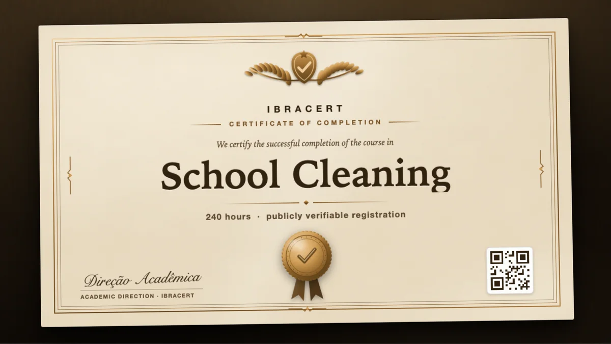 Cover of the School Cleaning course