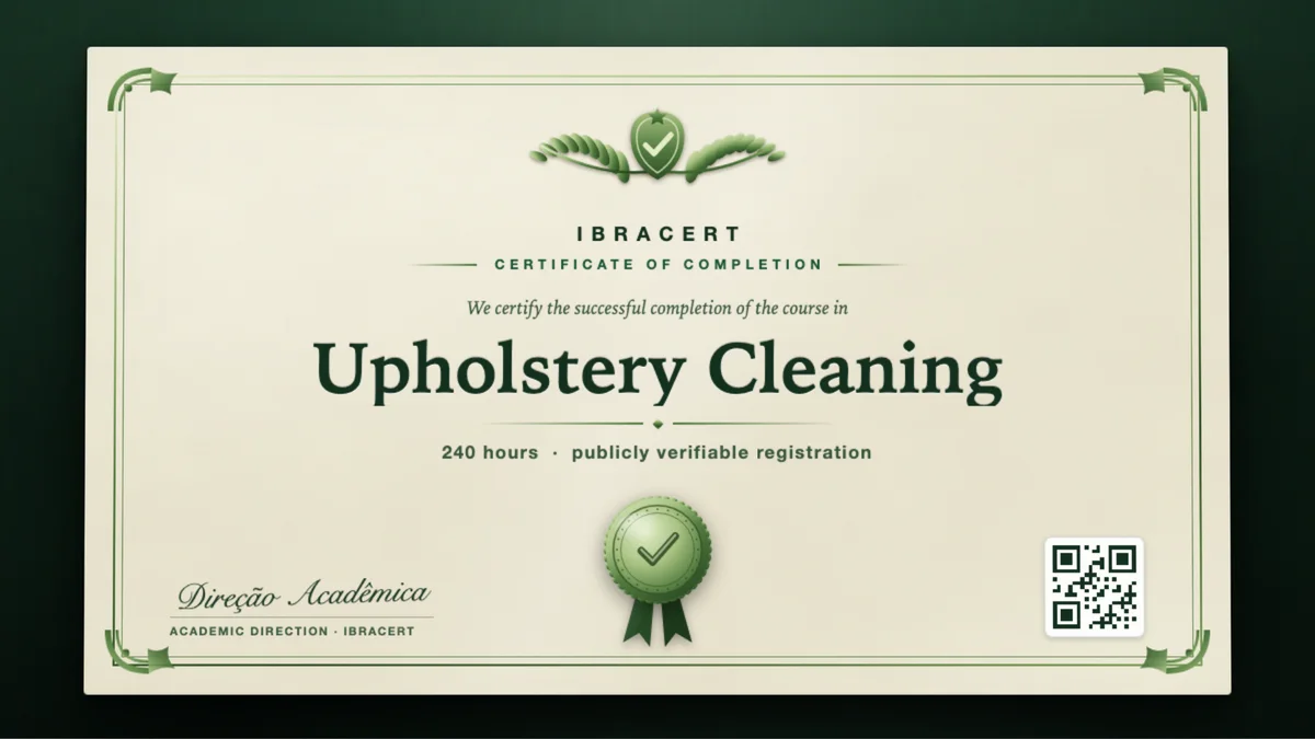 Cover of the Upholstery Cleaning course