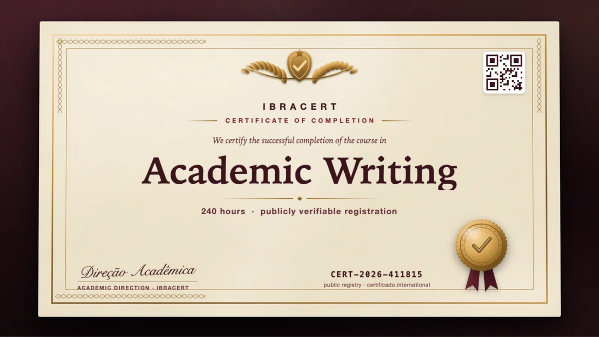 Cover of the Academic Writing course