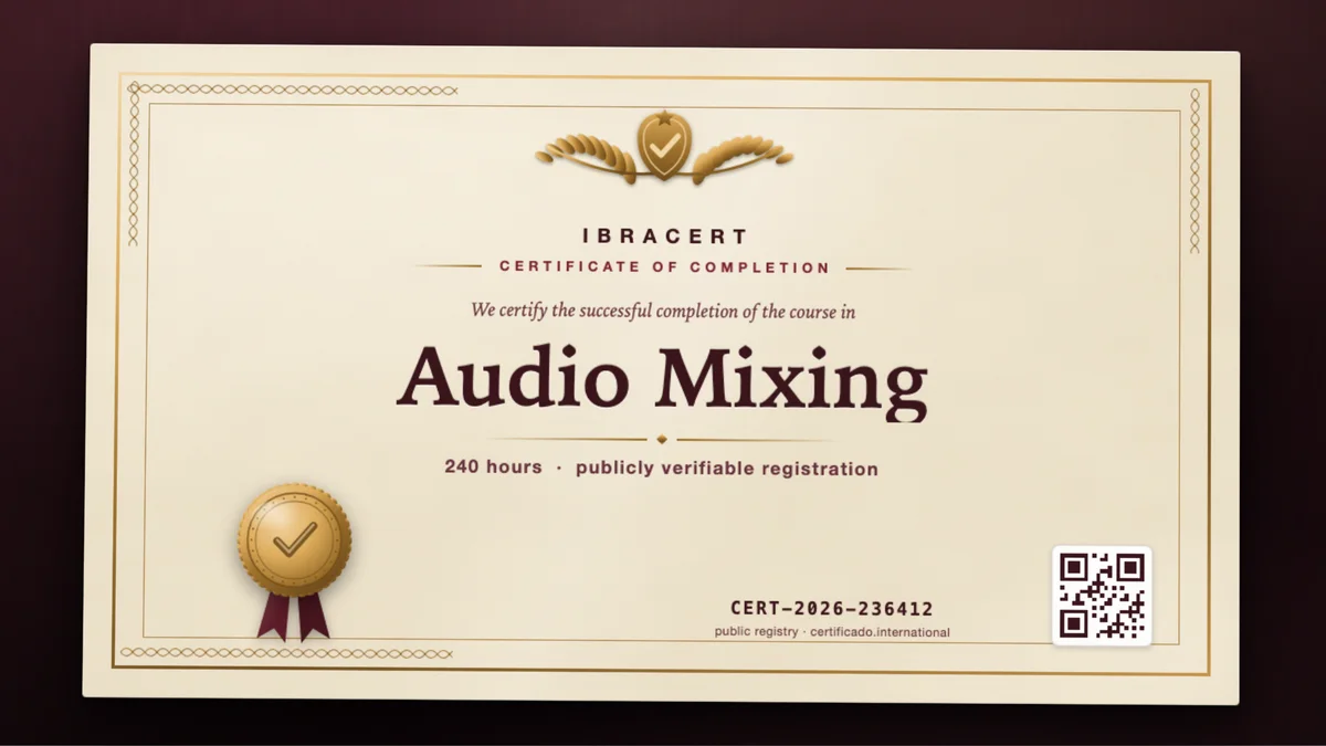 Cover of the Audio Mixing course