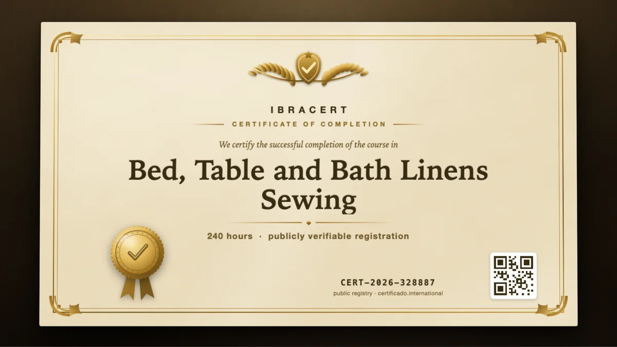 Cover of the Bed, Table and Bath Linens Sewing course