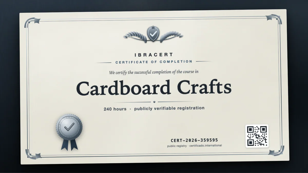 Cover of the Cardboard Crafts course