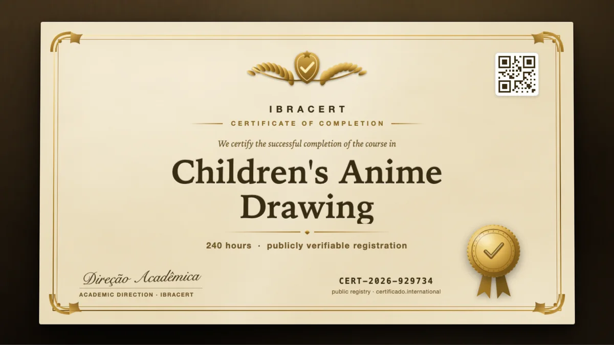 Cover of the Children's Anime Drawing course