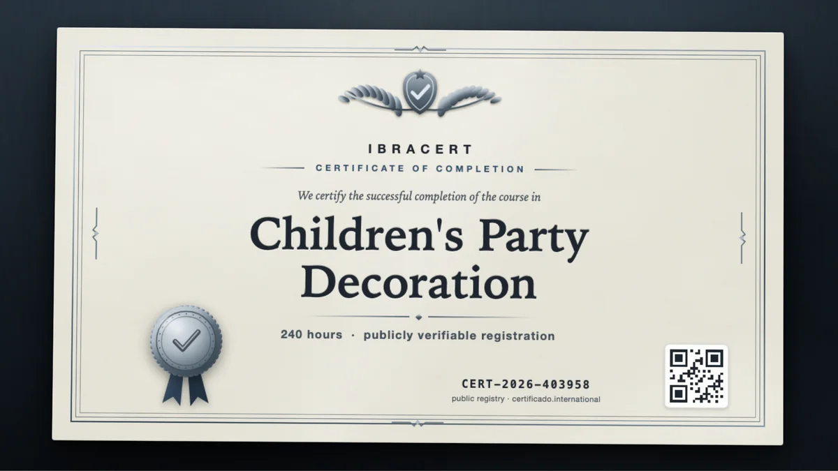 Cover of the Children's Party Decoration course