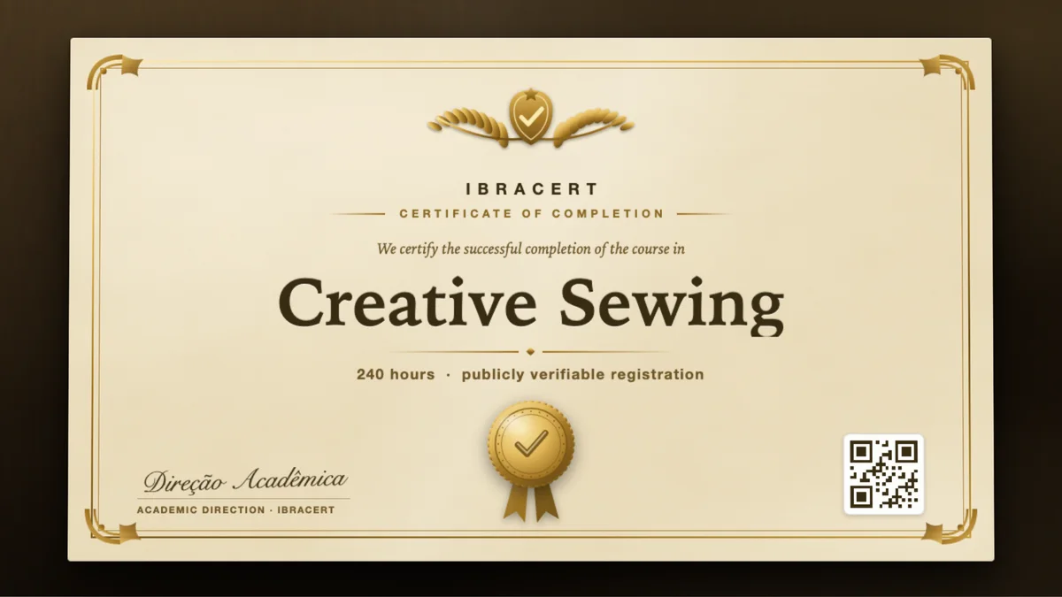 Cover of the Creative Sewing course