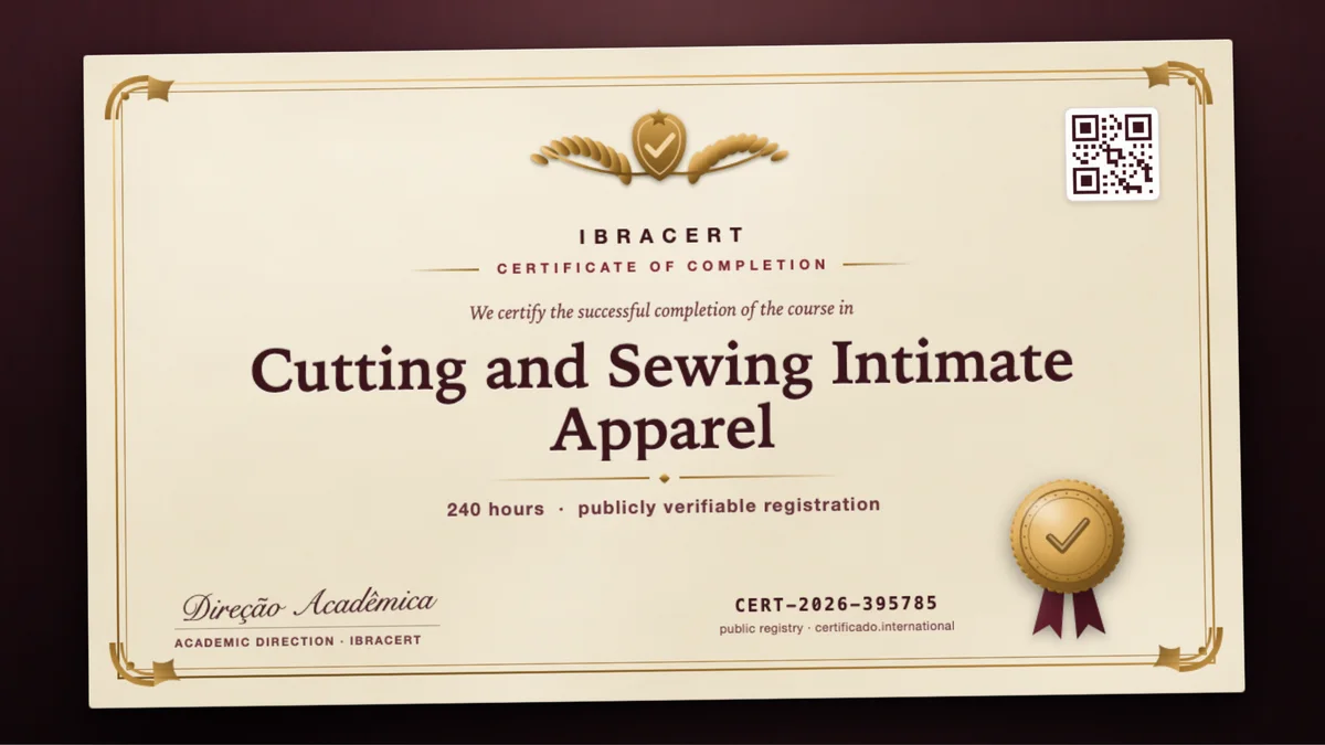 Cover of the Cutting and Sewing Intimate Apparel course