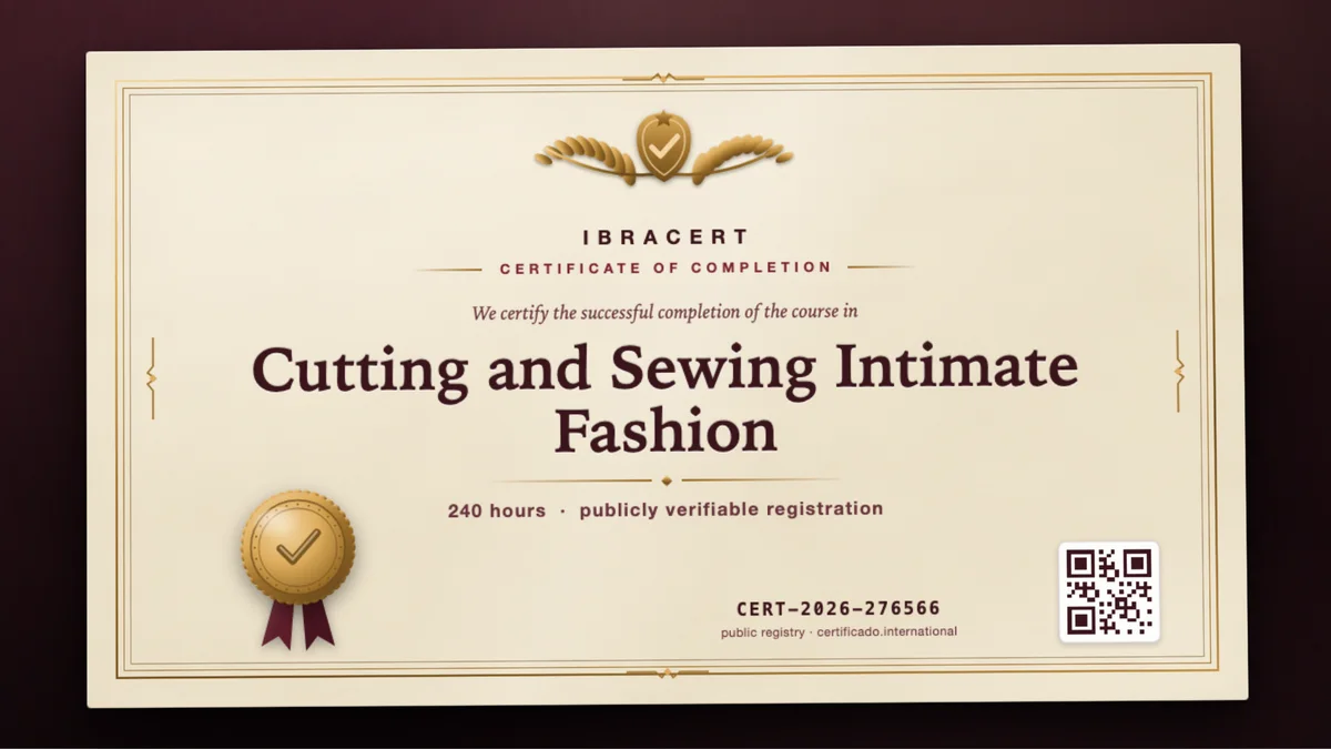 Cover of the Cutting and Sewing Intimate Fashion course