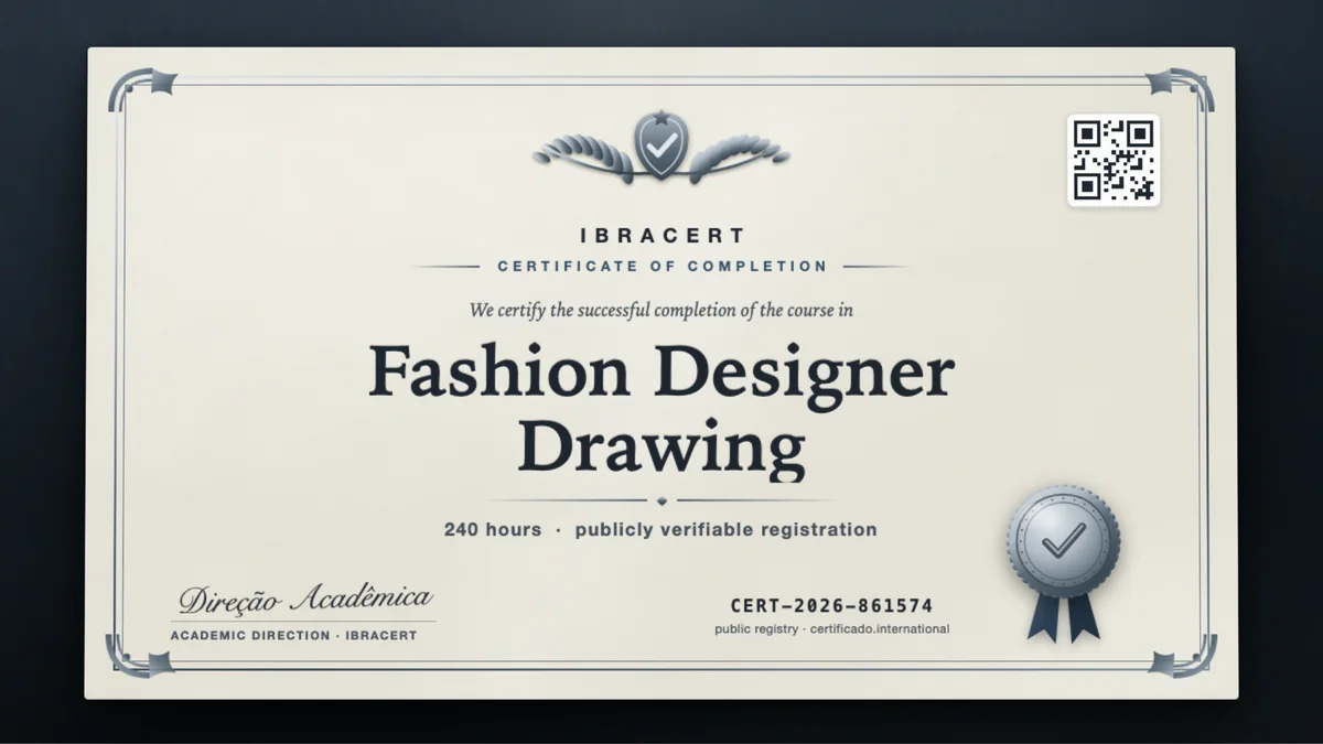 Cover of the Fashion Designer Drawing course