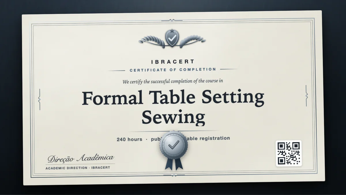 Cover of the Formal Table Setting Sewing course