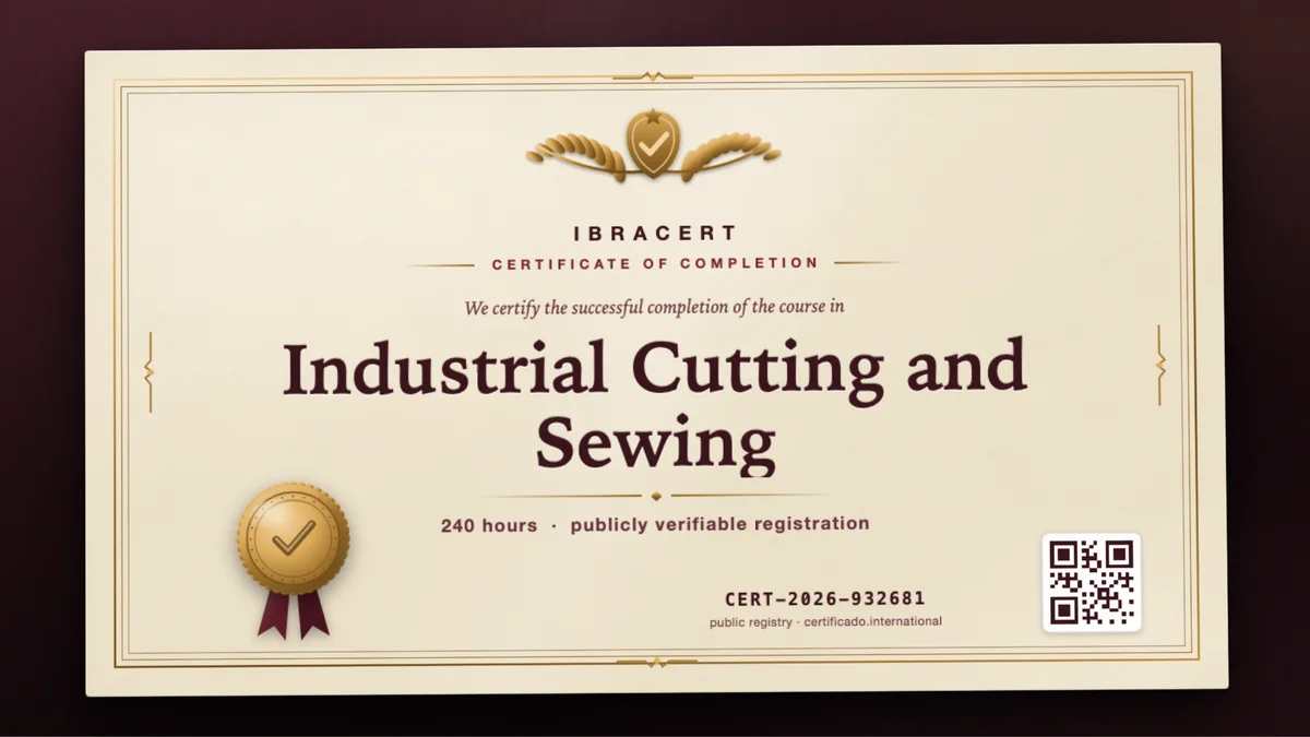 Cover of the Industrial Cutting and Sewing course