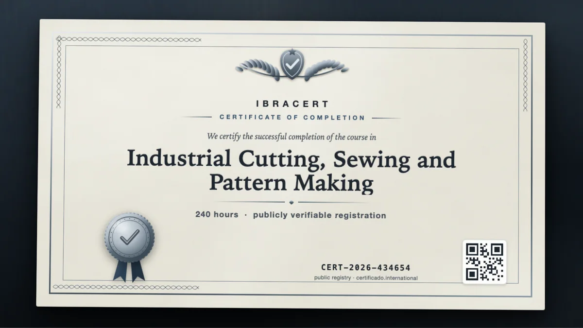 Cover of the Industrial Cutting, Sewing and Pattern Making course