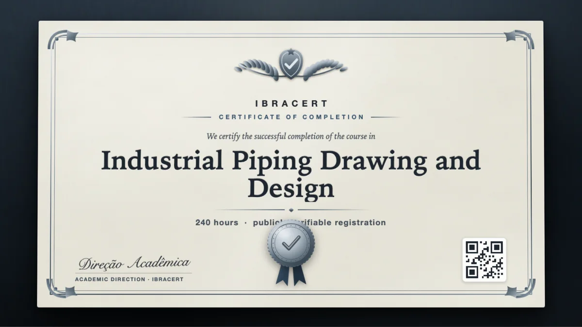Cover of the Industrial Piping Drawing and Design course