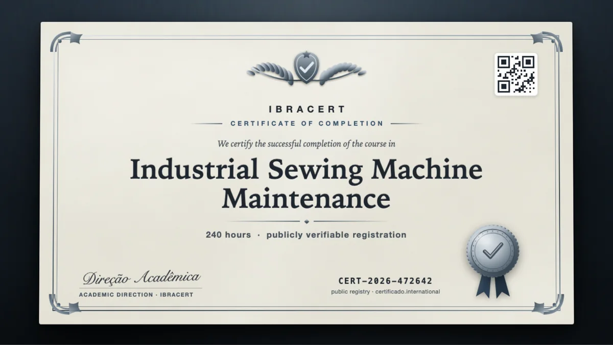 Cover of the Industrial Sewing Machine Maintenance course