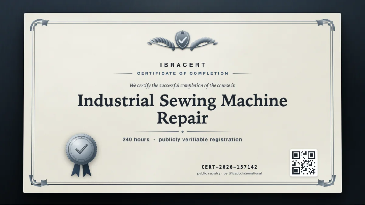 Cover of the Industrial Sewing Machine Repair course