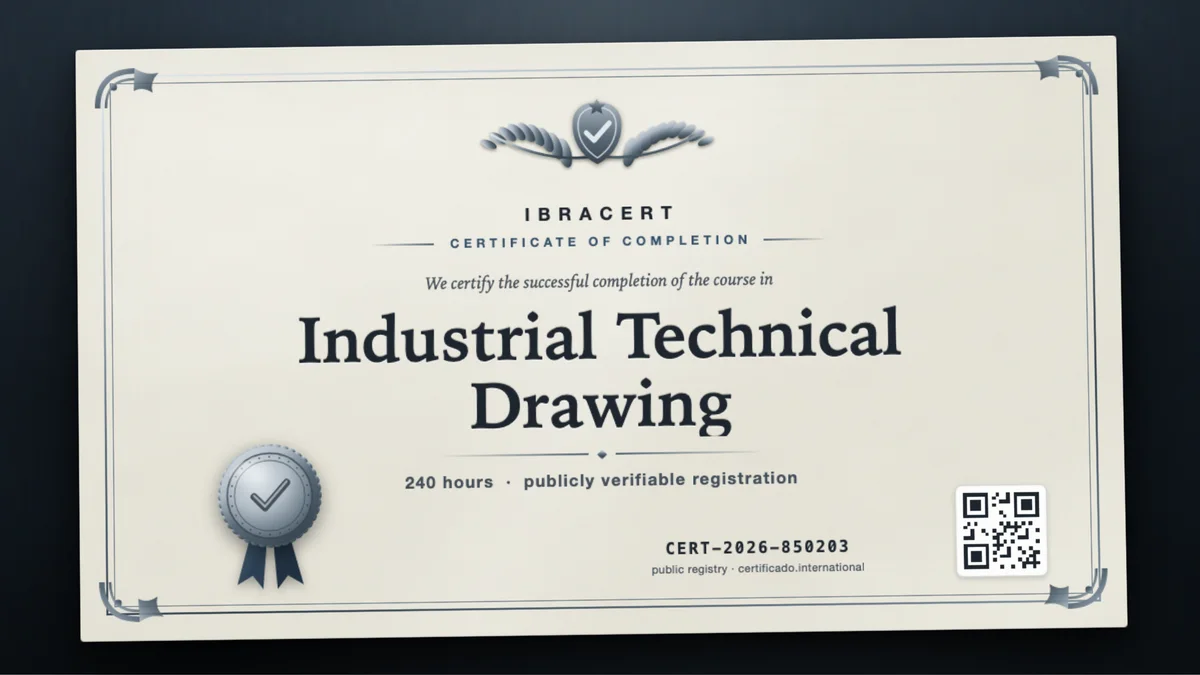 Cover of the Industrial Technical Drawing course