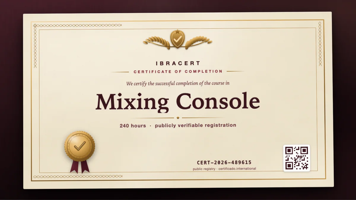 Cover of the Mixing Console course