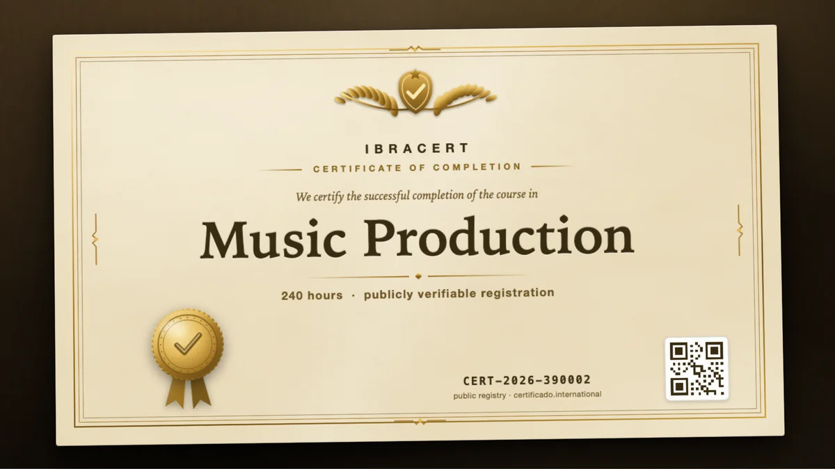 Cover of the Music Production course
