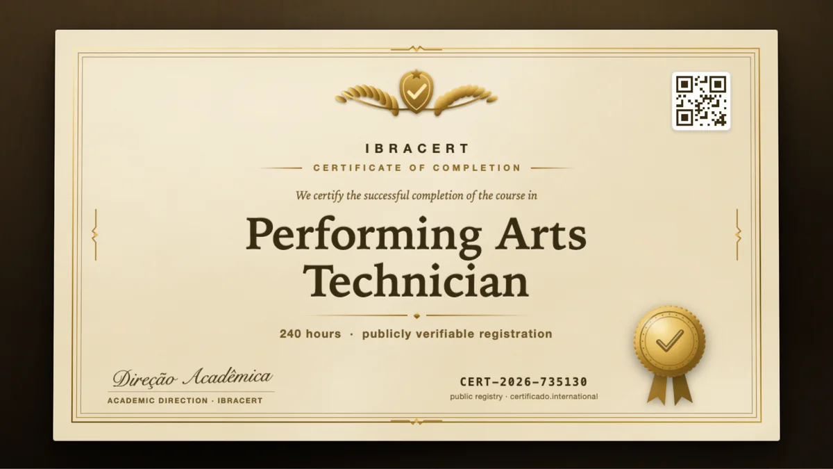 Cover of the Performing Arts Technician course