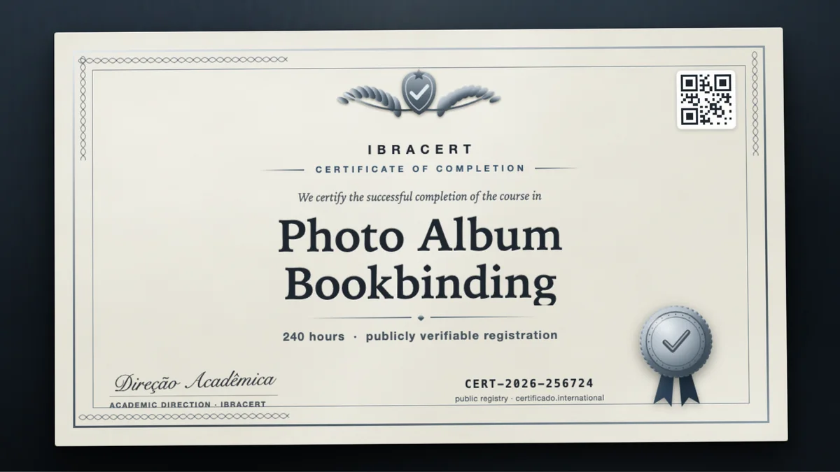 Cover of the Photo Album Bookbinding course