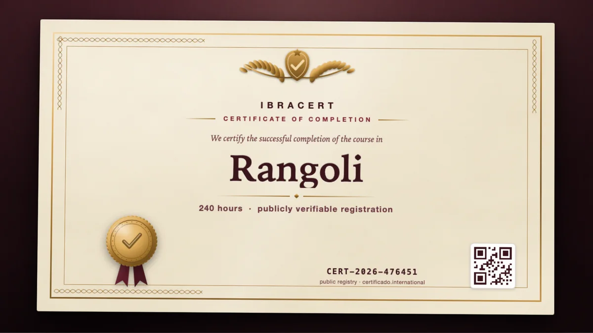 Cover of the Rangoli course