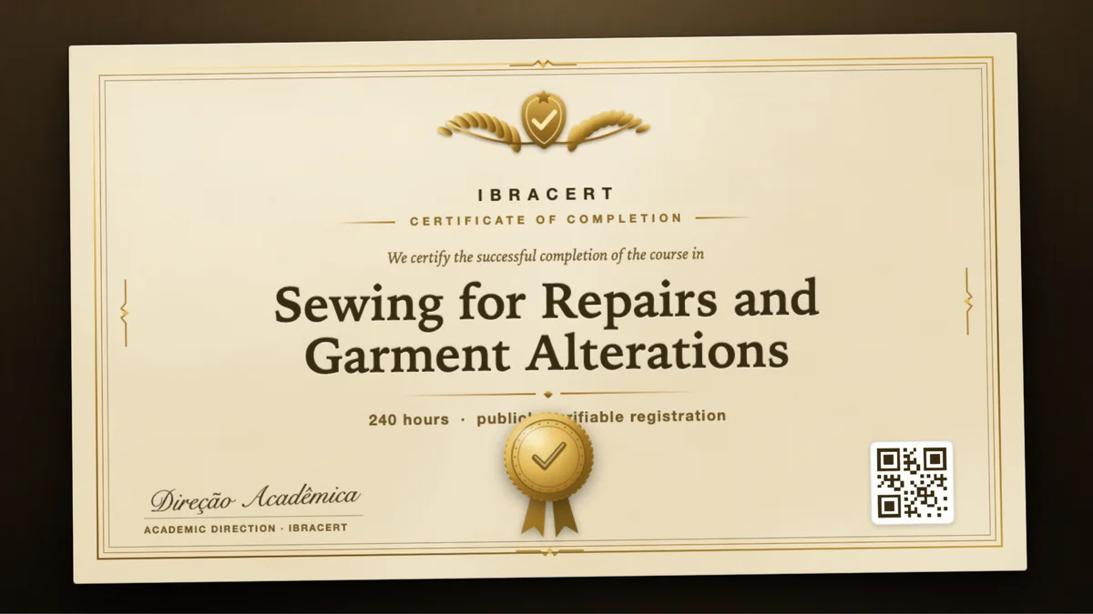 Cover of the Sewing for Repairs and Garment Alterations course