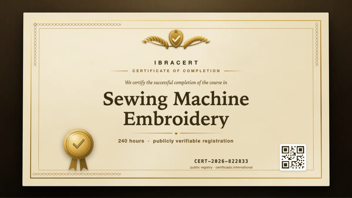 Cover of the Sewing Machine Embroidery course
