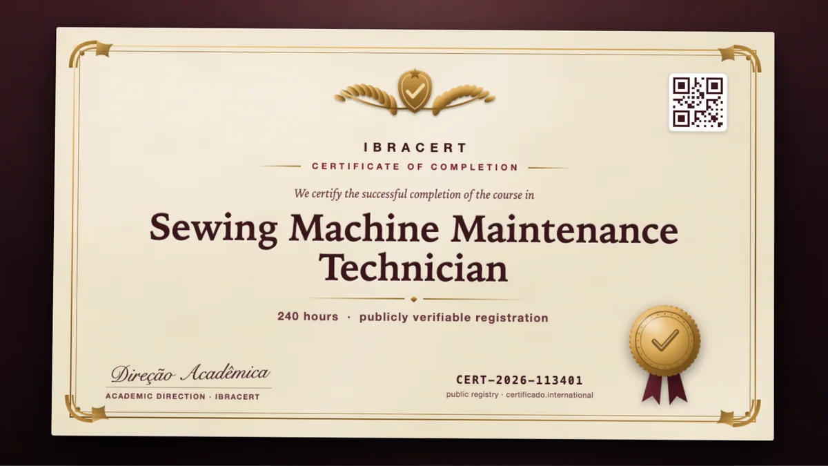 Cover of the Sewing Machine Maintenance Technician course